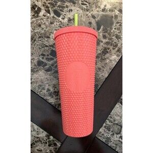 Starbucks Summer 2022 Bling Studded Dragon Fruit 24oz Venti Cold Cup Tumbler